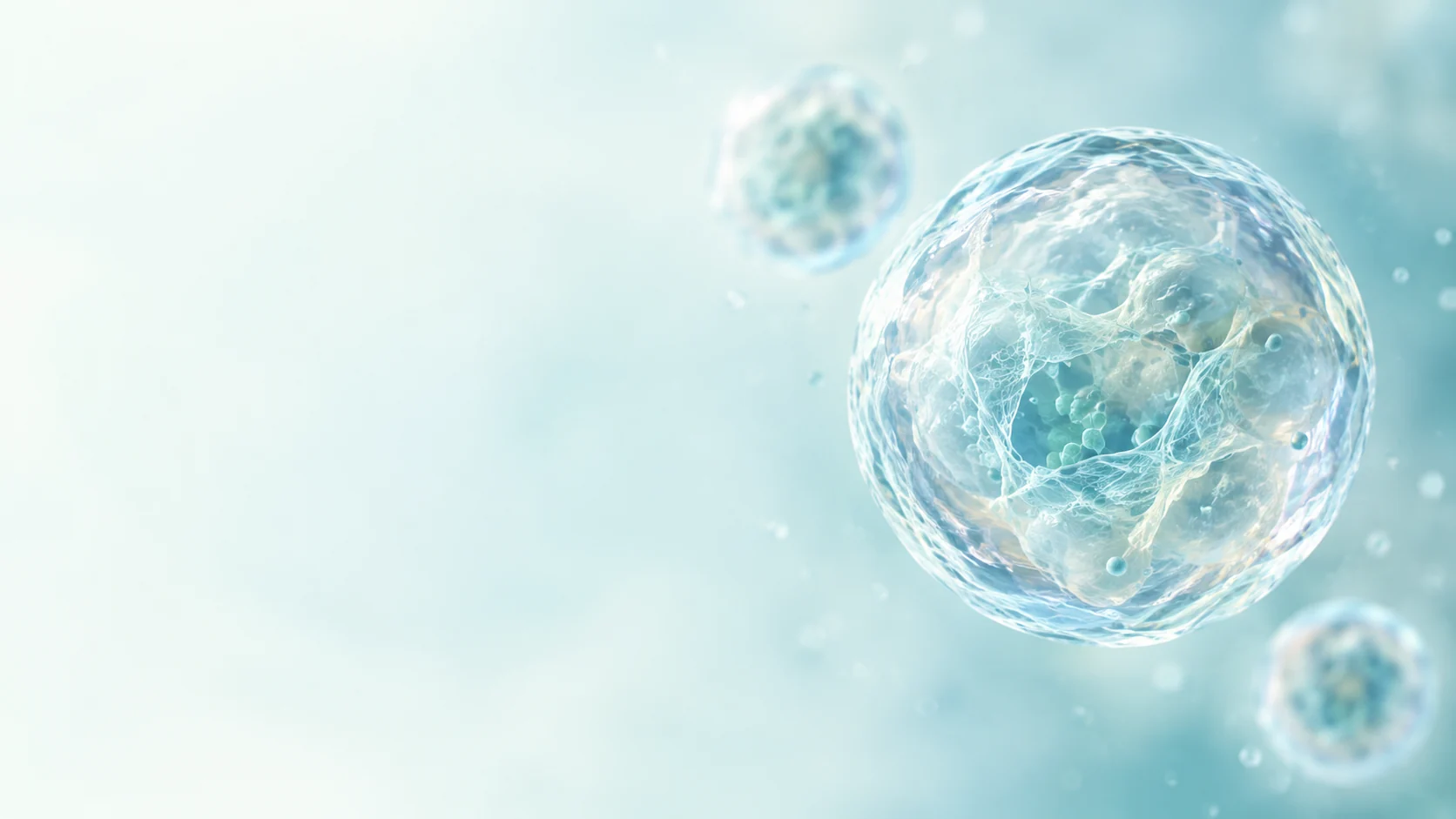 Abstract cellular science scene (AI-generated illustration)