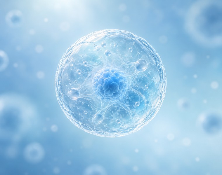 Abstract cell-inspired sphere (AI-generated illustration)